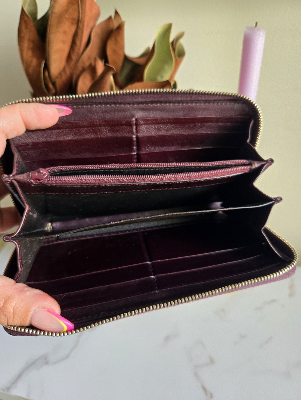 GUC Gucci Guccissima Brown Leather Long Continental Zip-around Wallet - Picture 10 of 14